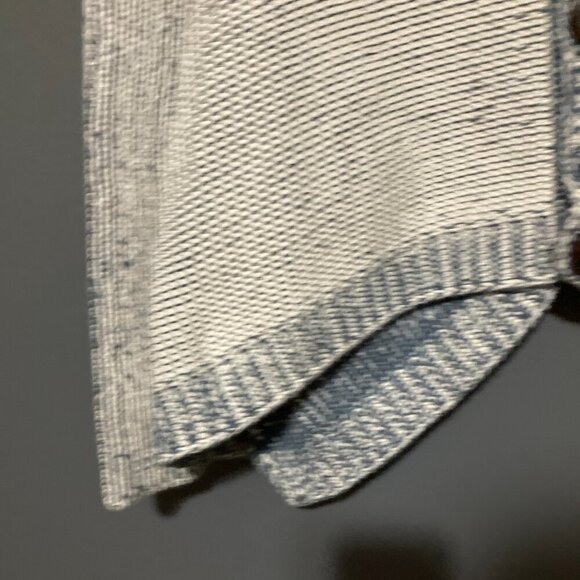 Womens S/M Pure Handknit Blue Asymm Sweater Cardigan Fisherman Hand Made Thick - Picture 7 of 13